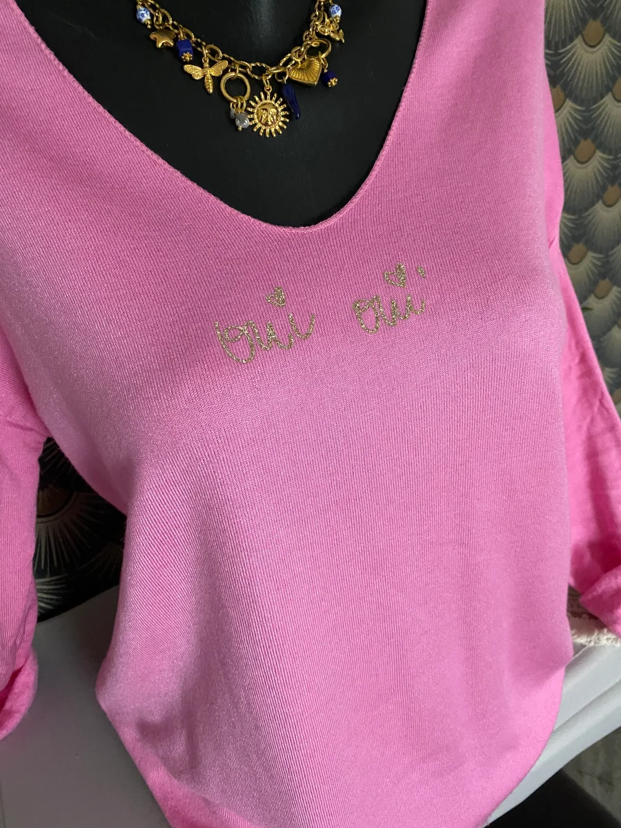 TOP DOUBLE POLAIRE FUSHIA TU 36/44 – Image 5