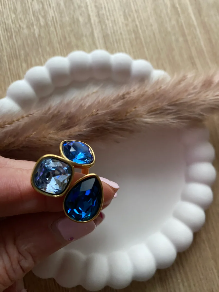 BAGUE CRISTAL BLEU – Image 3