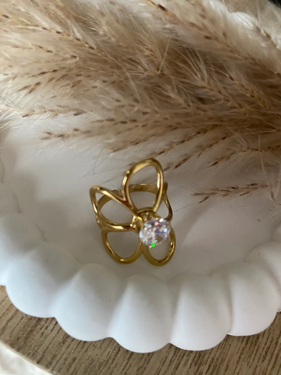 BAGUE FLEUR CRISTAL – Image 3