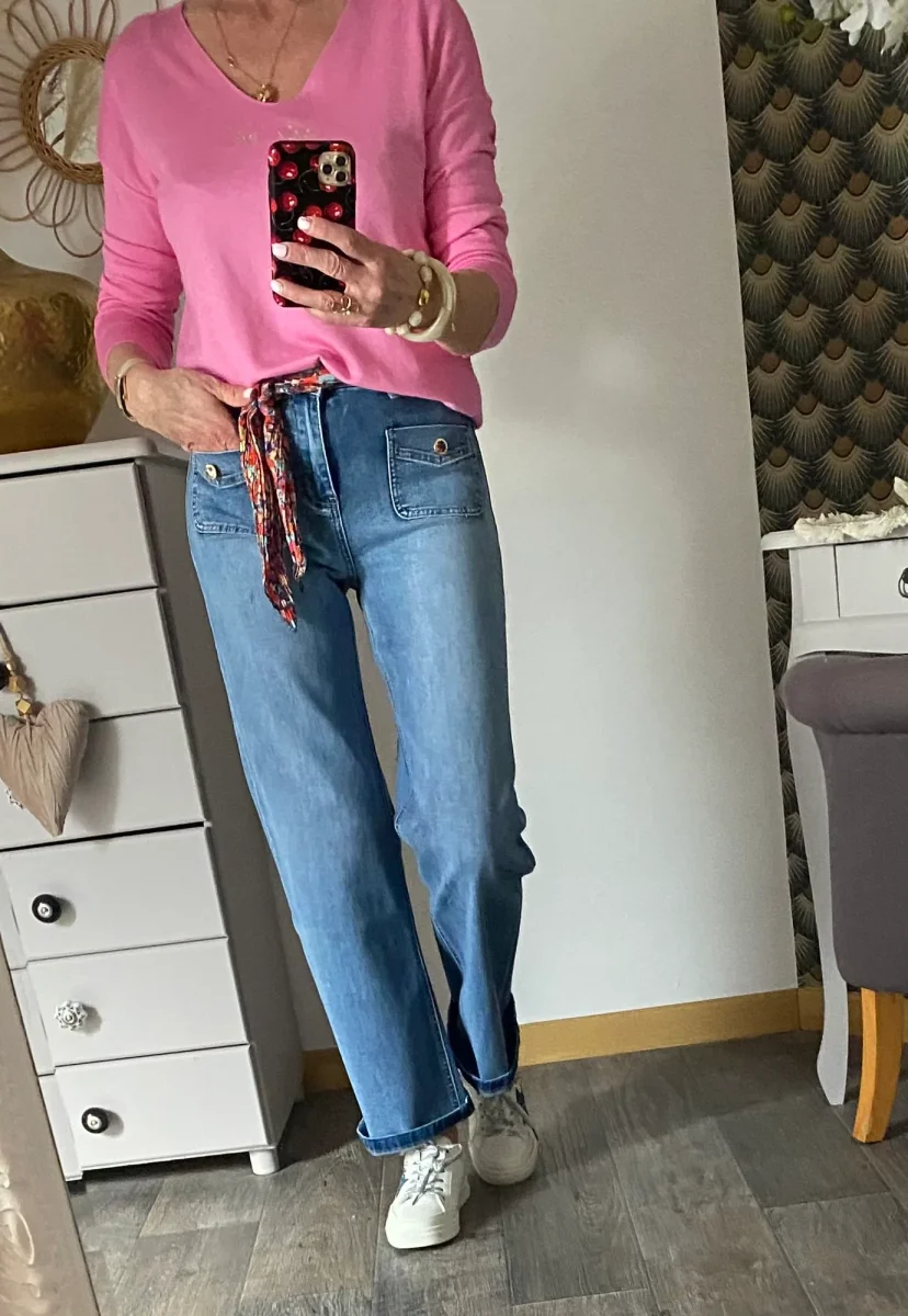 TOP DOUBLE POLAIRE FUSHIA TU 36/44 – Image 2