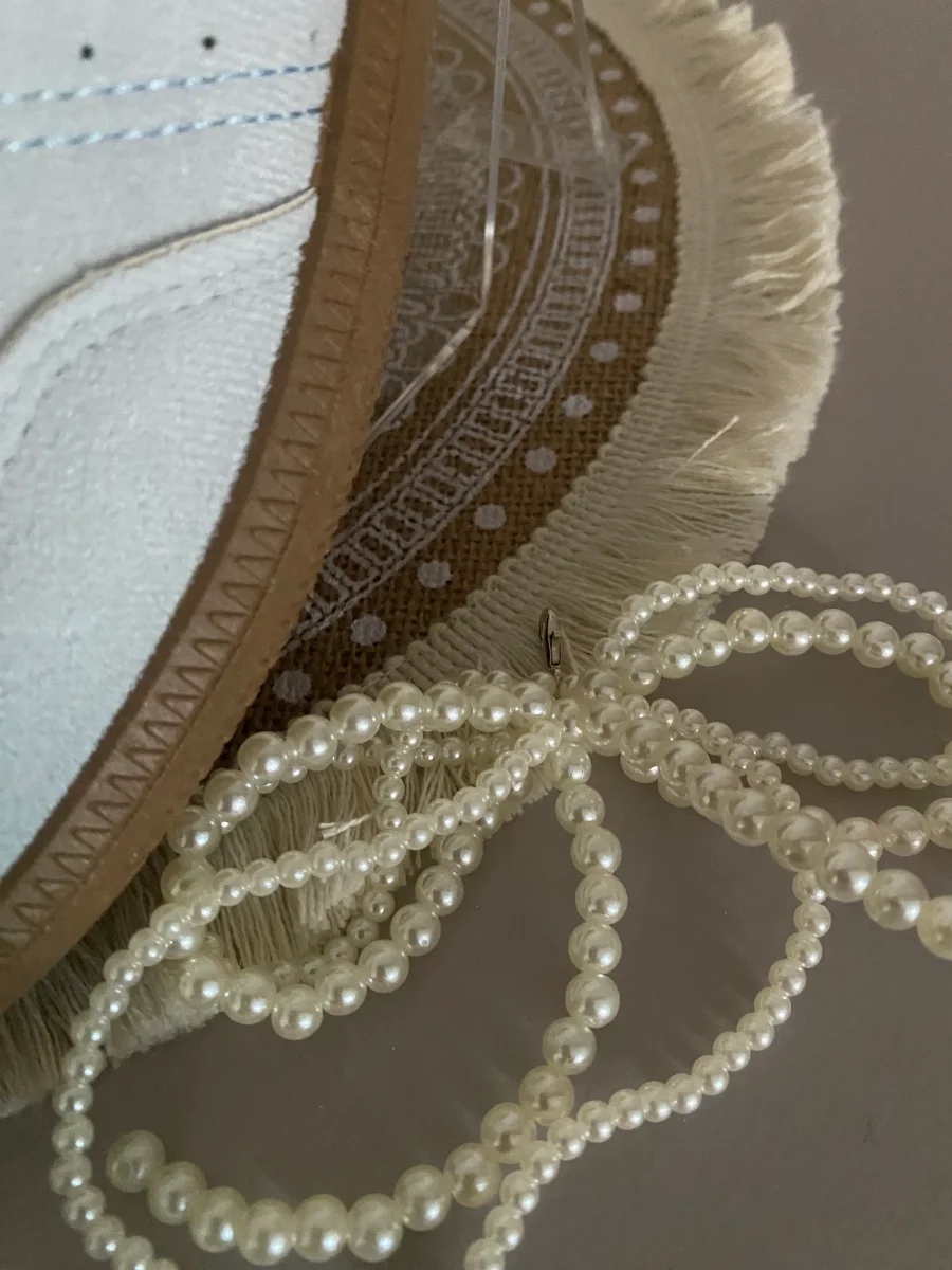 BASKETS A LACETS DENTELLE ET BIJOUX BLEU CIEL 36/37/38/39/40/41 – Image 9