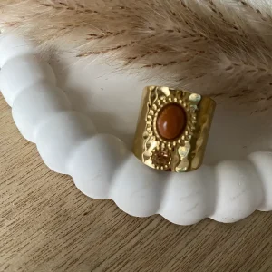 BAGUE SAMANTHA CRISTAL TAILLE CAMEL