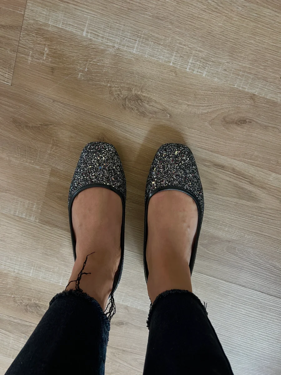 LES BALLERINES SILVER BLACK - Image 3