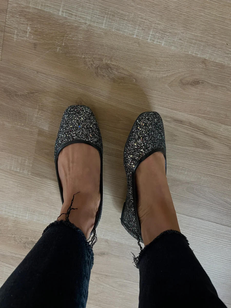 LES BALLERINES SILVER BLACK