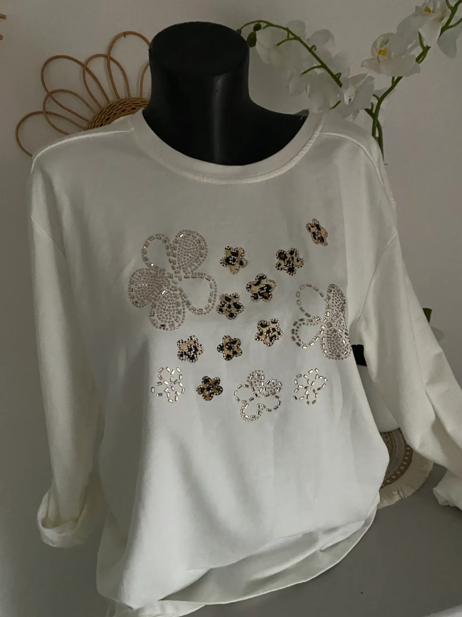 TOP FLOWER LEO ECRU TU38/44 PETIT 46 – Image 4