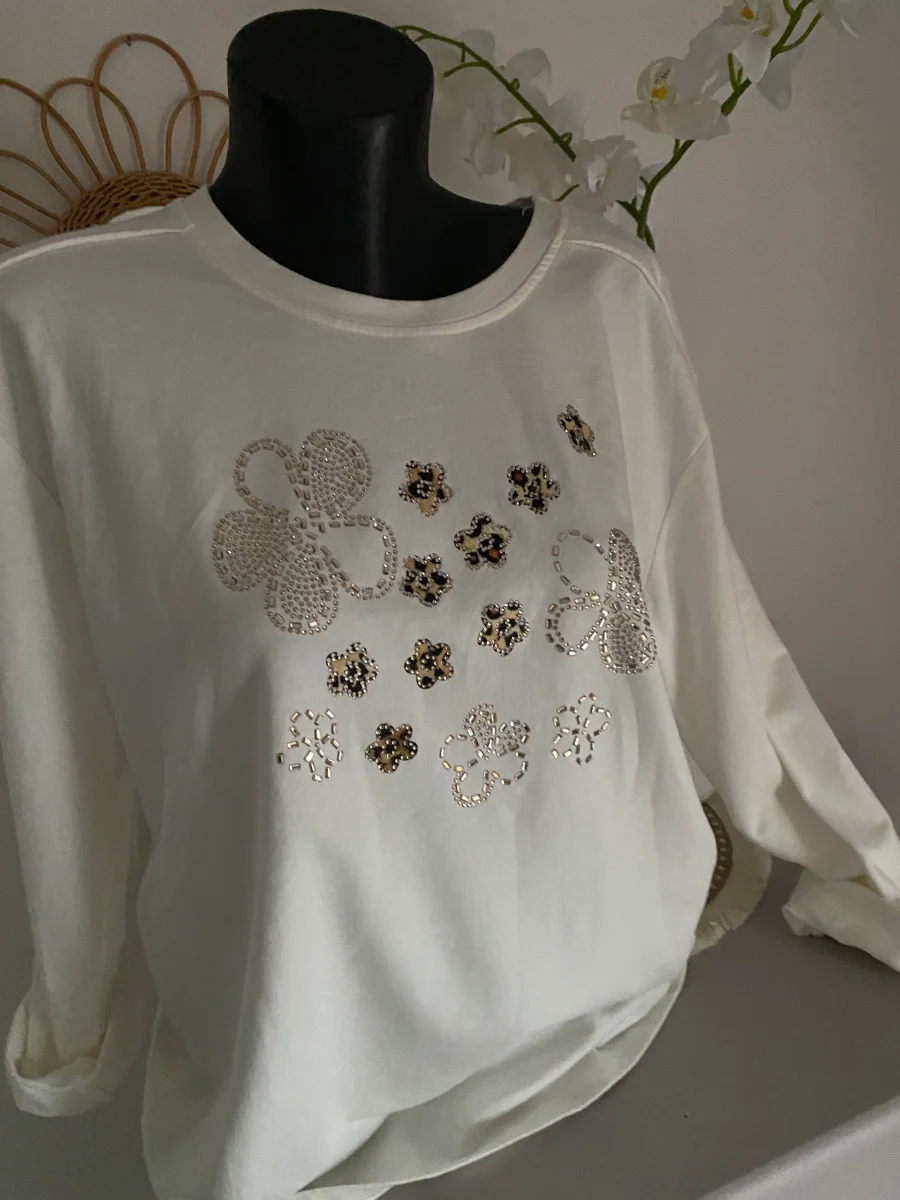 TOP FLOWER LEO ECRU TU38/44 PETIT 46 – Image 2