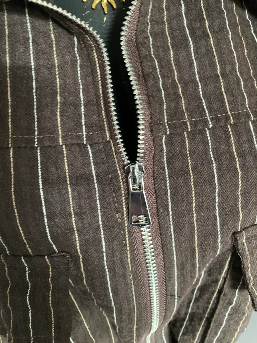 VESTE FINES RAYURES GRIS CHOCO TU 36/44 – Image 4