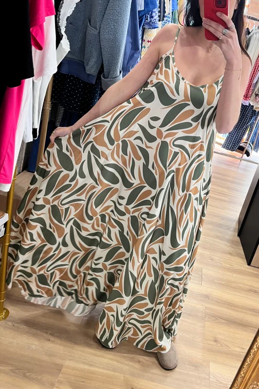 Robe camel et kaki – Image 4