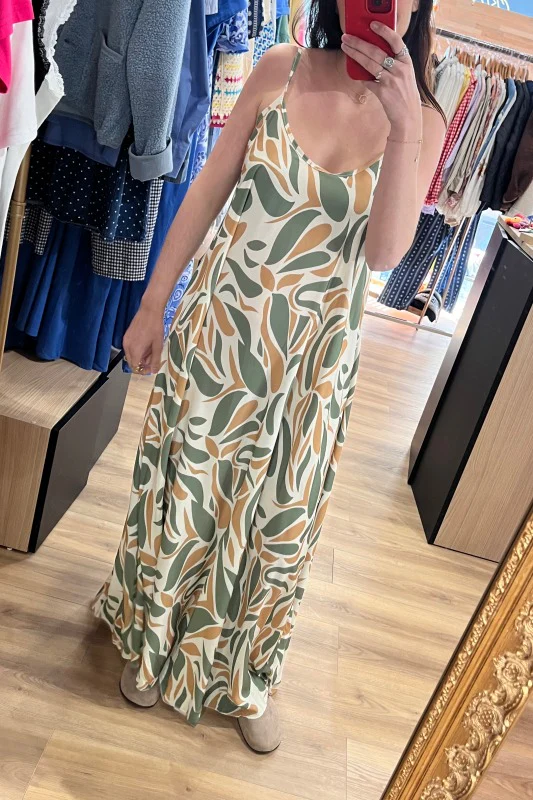 Robe camel et kaki – Image 2