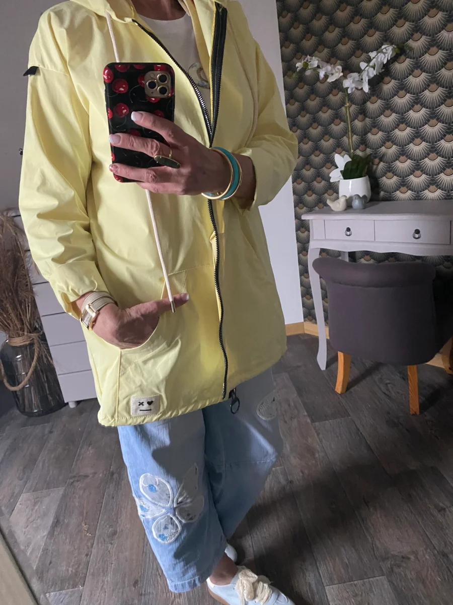 PARKA CARLA JAUNE PALE TAILLE UNIQUE 38/46