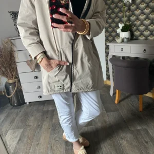 PARKA CARLA BEIGE   TAILLE UNIQUE 38/46
