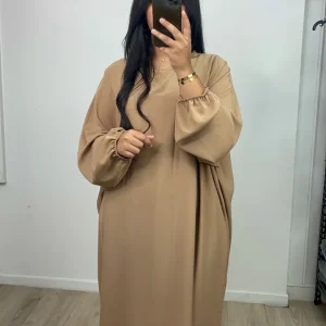 Abaya Simple Malika Marron