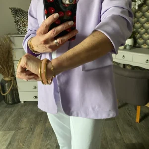 VESTE BLAZER MANCHES TROIS QUART  PLISSE  PARME  TU 36/42