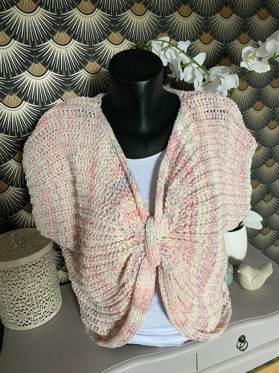 GILET NOEUD LOVENA ROSE TU 36/44 – Image 4