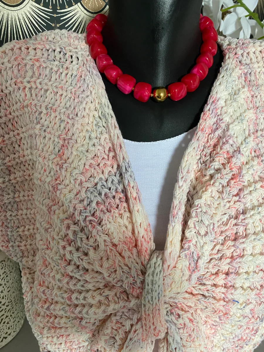 GILET NOEUD LOVENA ROSE TU 36/44 – Image 2