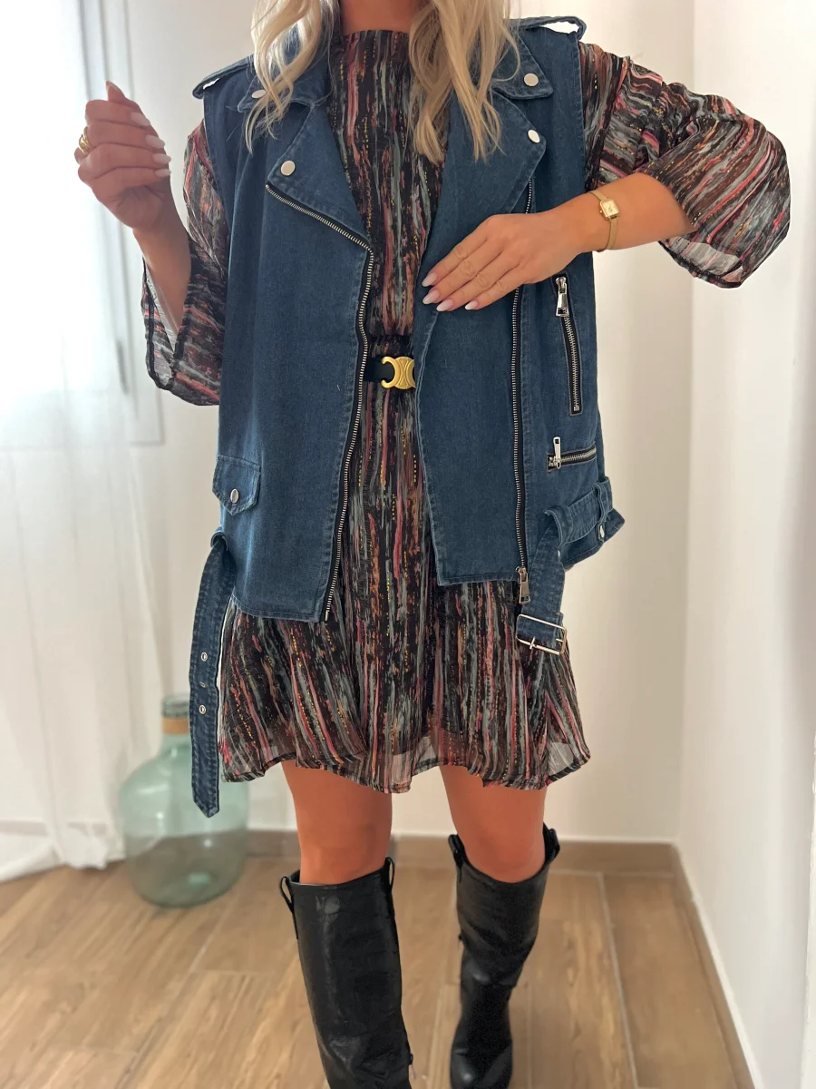 LE PERFECTO EN JEAN SANS MANCHE