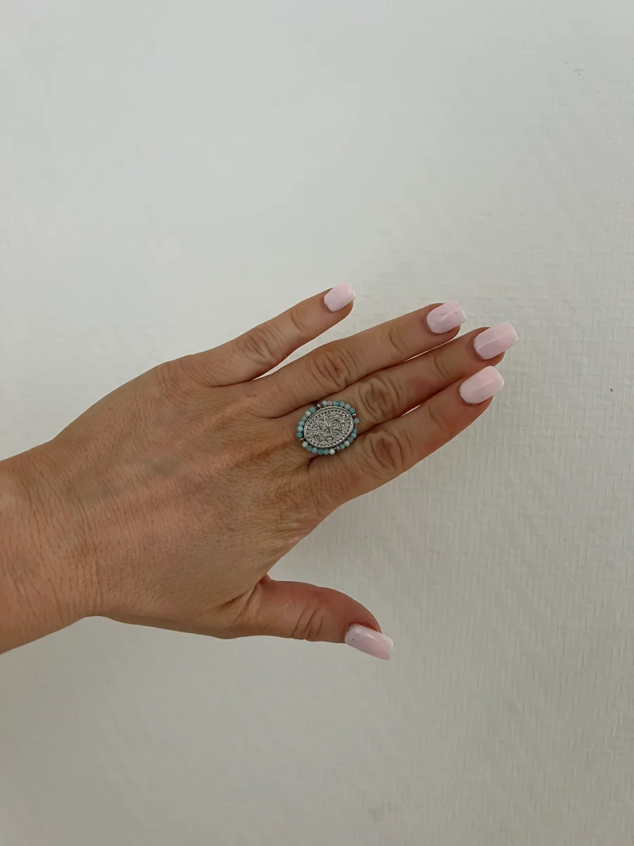 LA BAGUE PERLE BLEU CIEL – Image 5