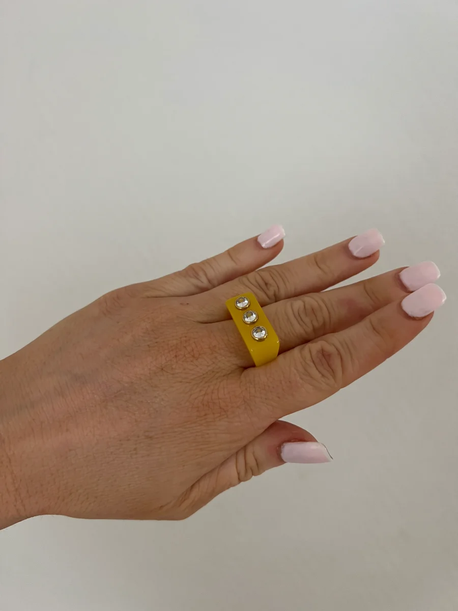 LA BAGUE MULTISTRASS JAUNE – Image 4