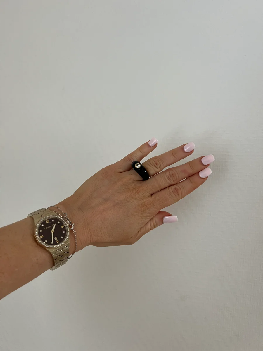 LA BAGUE NOIR STRASS – Image 2