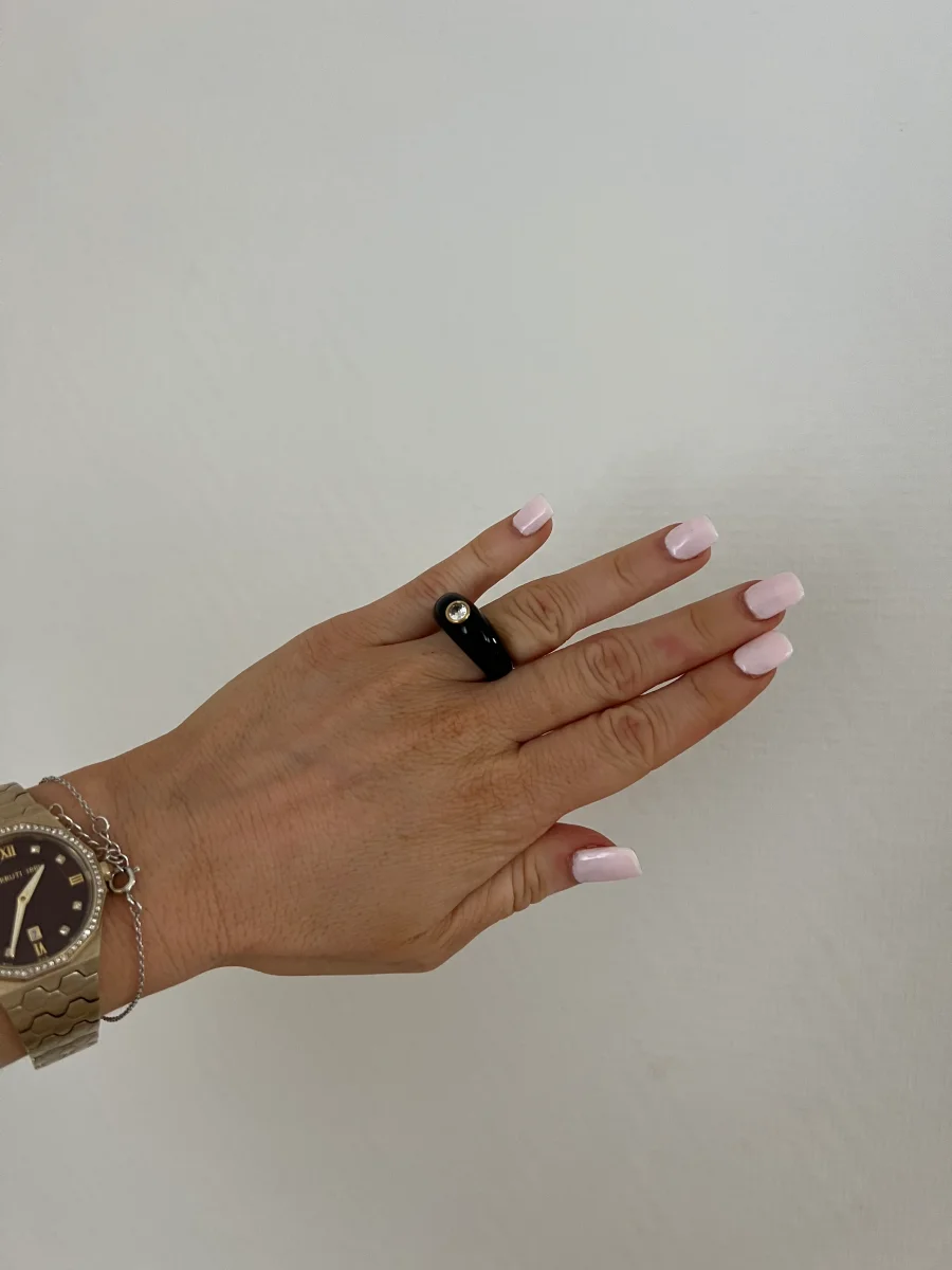 LA BAGUE NOIR STRASS – Image 3