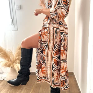 LA ROBE CHEMISE LONGUE TERRACOTA