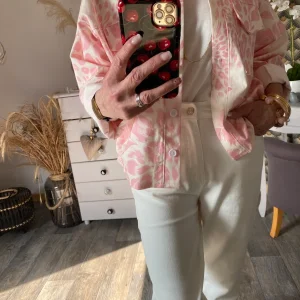 VESTE CARLA FLEURS ROSE TU 38/46