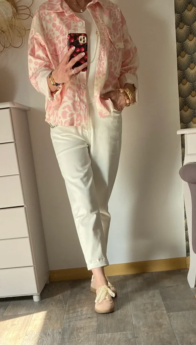 VESTE CARLA FLEURS ROSE TU 38/46 – Image 9