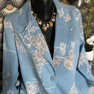 VESTE JEAN FLEUR CARLA  TU 38/44