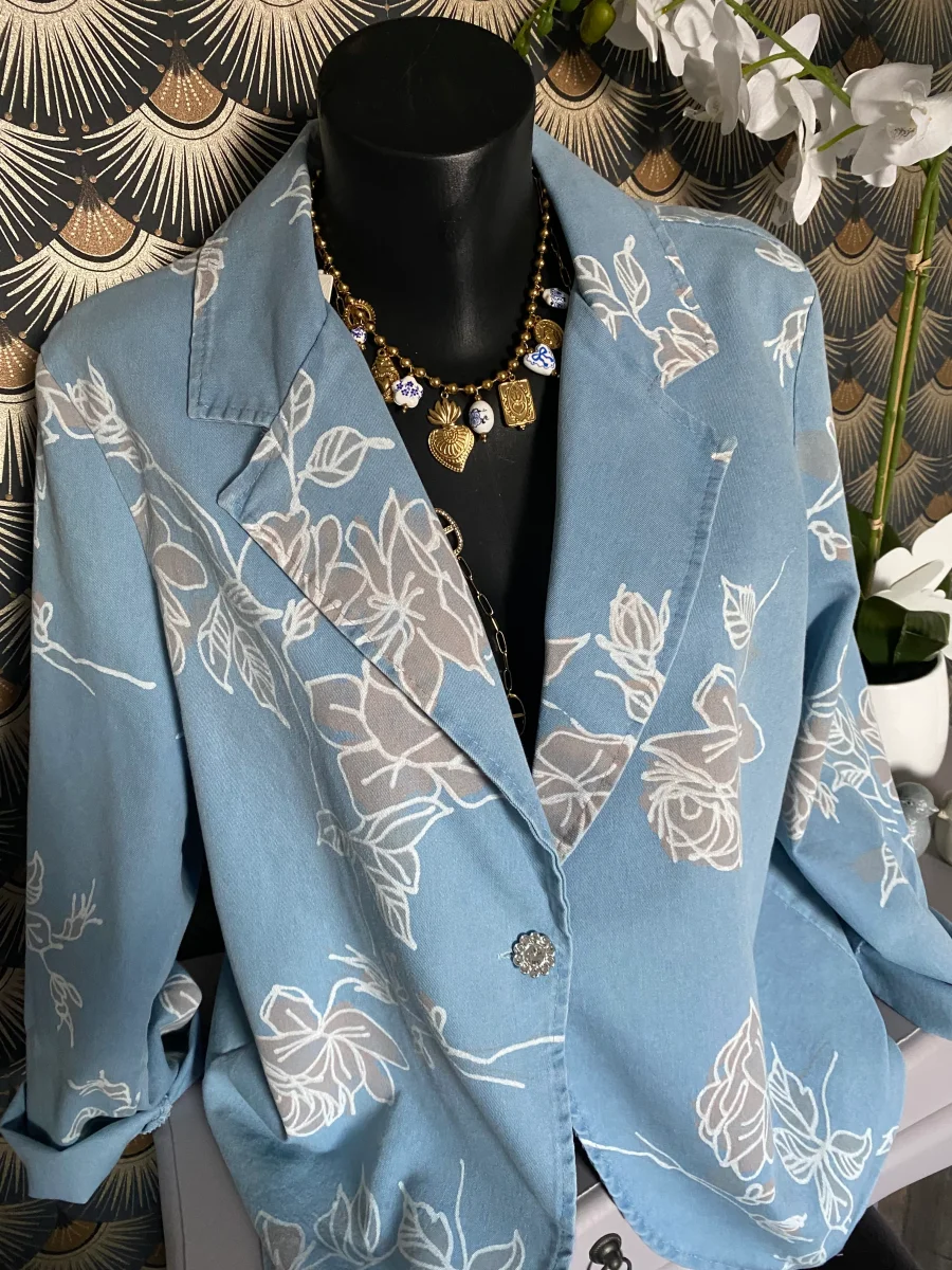 VESTE JEAN FLEUR CARLA TU 38/44 - Image 2