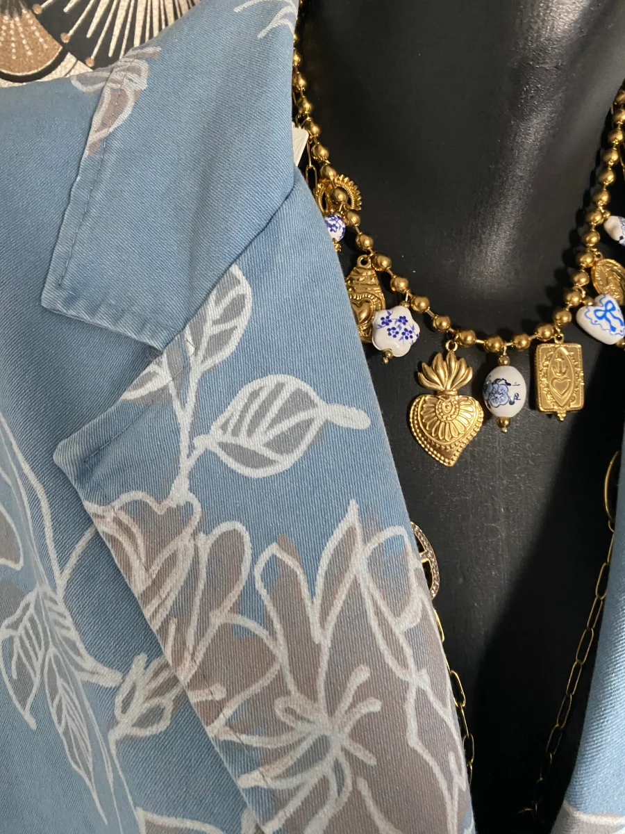 VESTE JEAN FLEUR CARLA TU 38/44 - Image 7