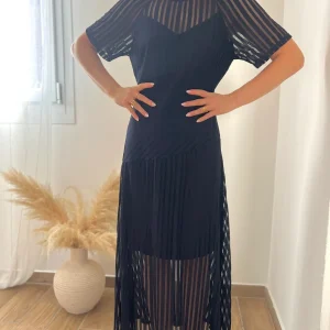 LA ROBE LONGUE BLEU MARINE