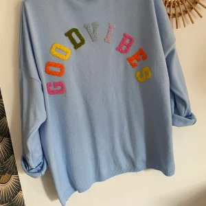 GILET ISSY GOOD VIBES  BLEU CIEL   TU 36/46