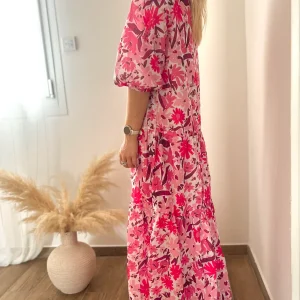 LA MAXIDRESS FLEURIE ROSE