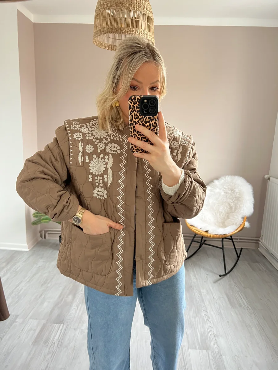 LA VESTE TAUPE BOHEME – Image 5