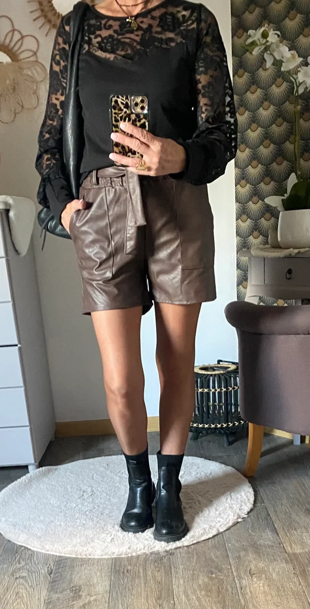 SHORT SIMILI PABLO CHOCOLAT S/M/L/XL/XXL - Image 3