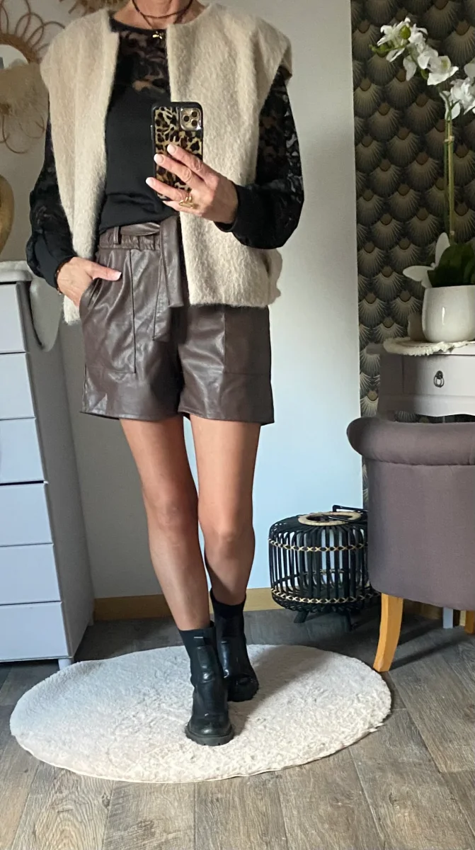 SHORT SIMILI PABLO CHOCOLAT S/M/L/XL/XXL - Image 8