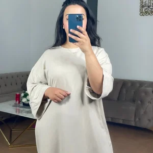 Robe tee shirt courte Souk Crème