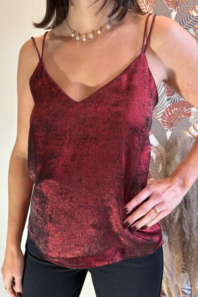 débardeur fluide noir ou rouge bordeaux – Image 6