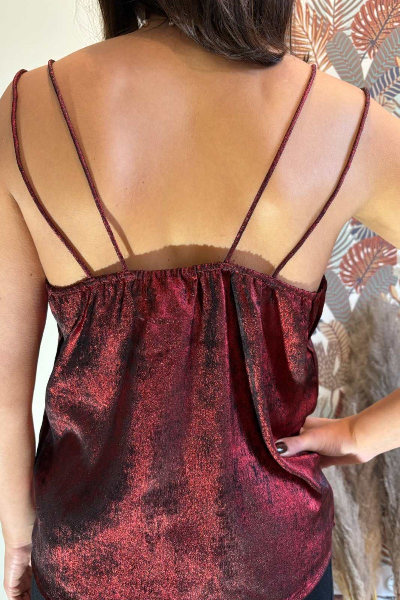 débardeur fluide noir ou rouge bordeaux – Image 3