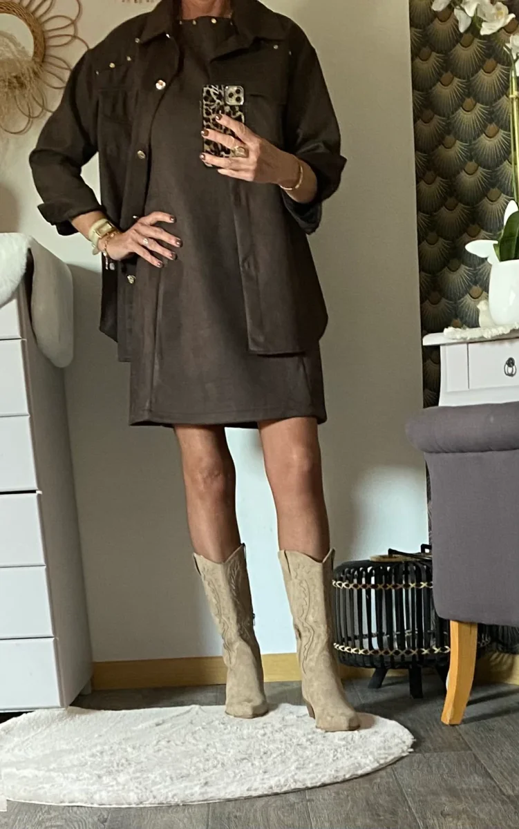 ROBE SCHAMING CHOCOLAT TAILLES: S/M/L - Image 6