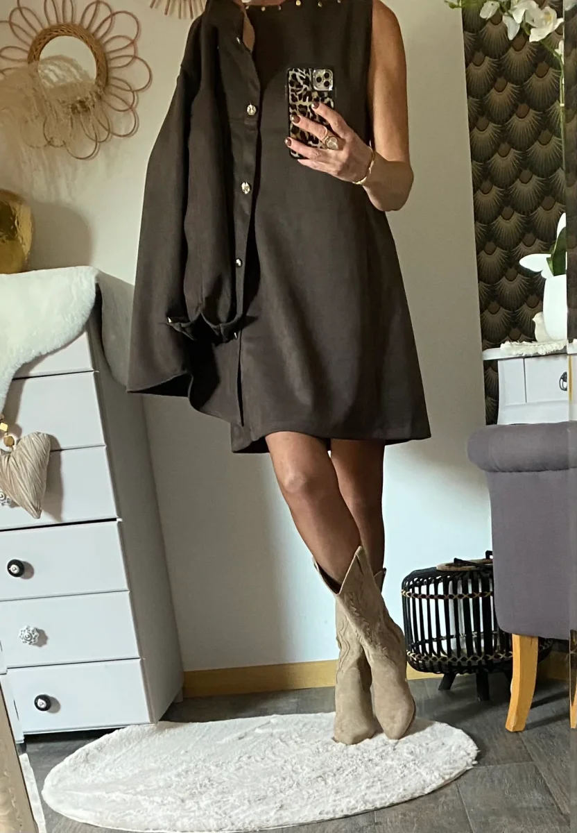 ROBE SCHAMING CHOCOLAT TAILLES: S/M/L - Image 3