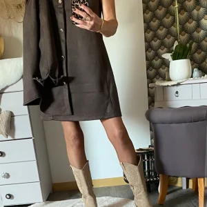 ROBE SCHAMING   CHOCOLAT  TAILLES: S/M/L