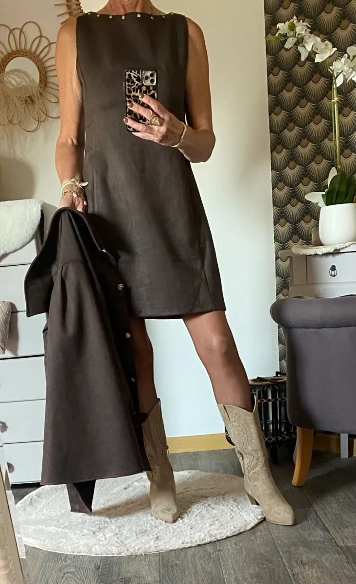 ROBE SCHAMING CHOCOLAT TAILLES: S/M/L - Image 4