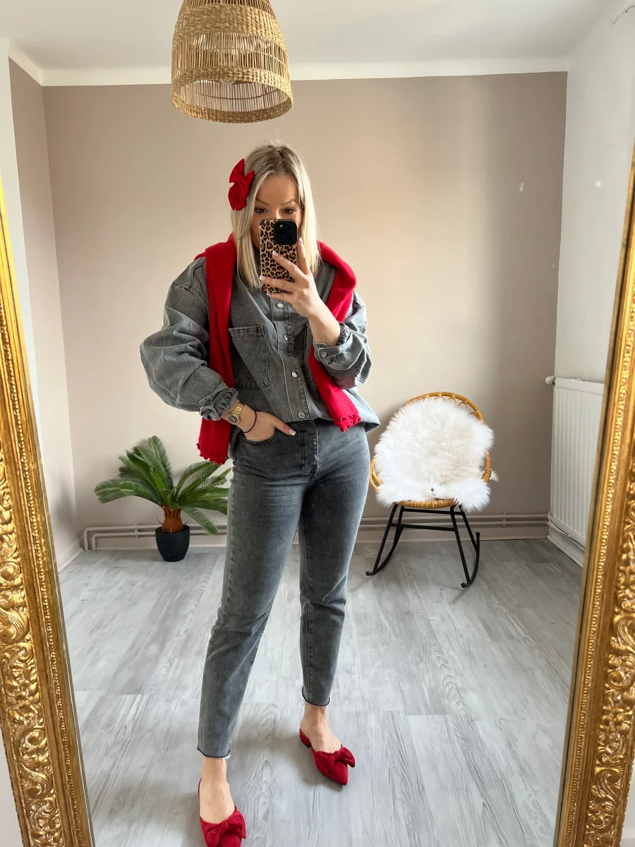 LES SLING BACK ROUGE NOEUD - Image 4