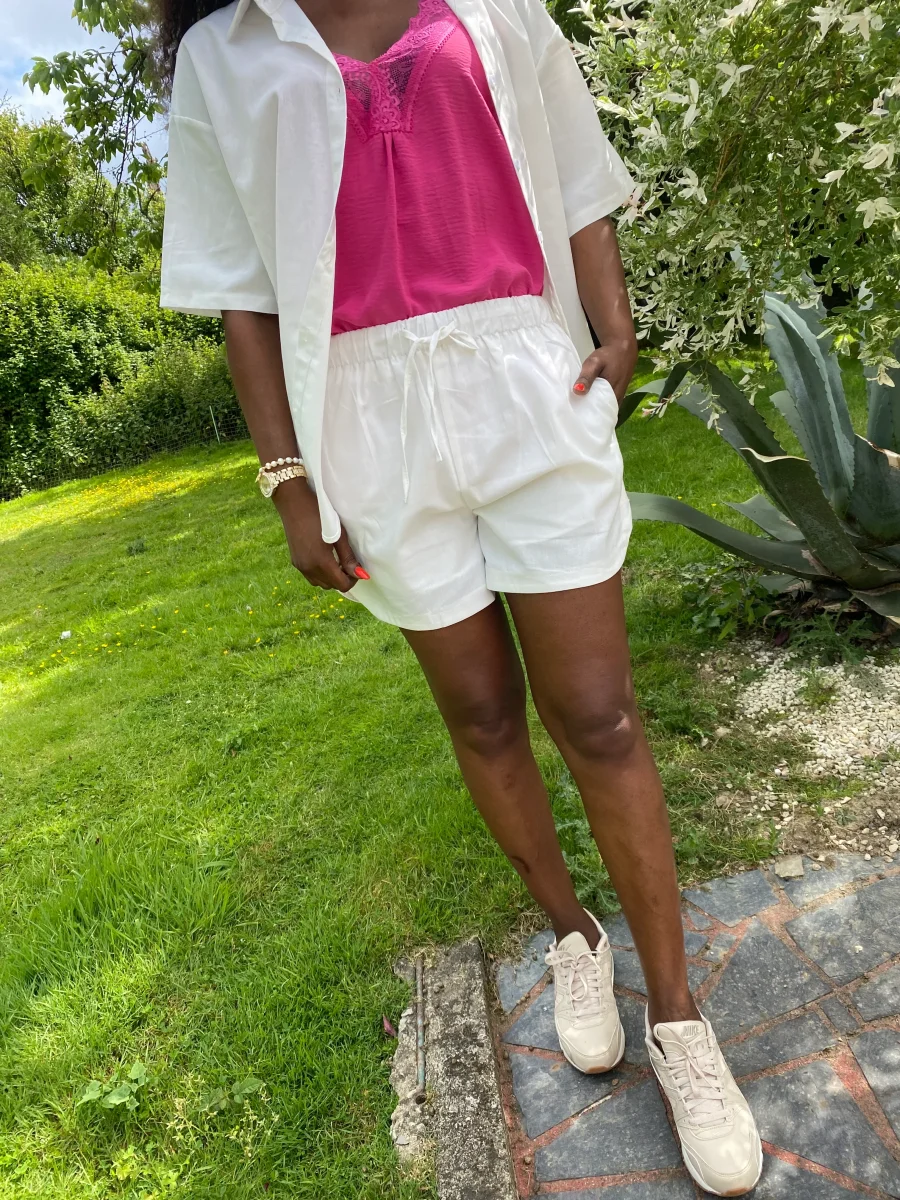 VESTE CHEMISE BLANCHE COLLECTION DOLCE VITA S/M OU L/XL – Image 2