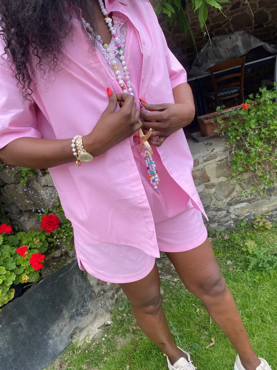 VESTE CHEMISE ROSE COLLECTION DOLCE VITA S/M OU L/XL – Image 6