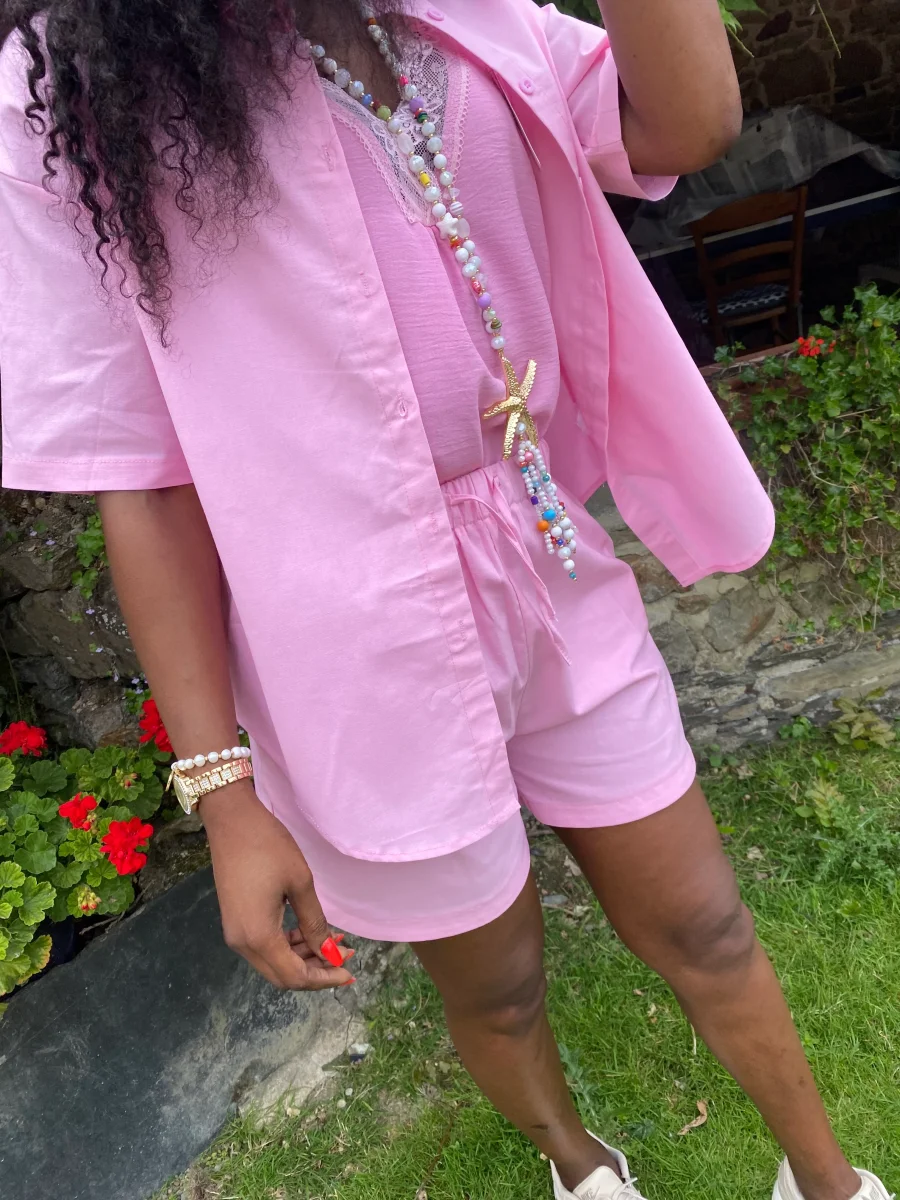 VESTE CHEMISE ROSE COLLECTION DOLCE VITA S/M OU L/XL – Image 5