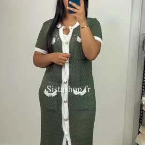 Robe à crochet Dina Kaki