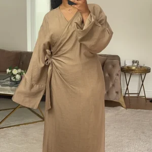 Robe noeud Dounia camel