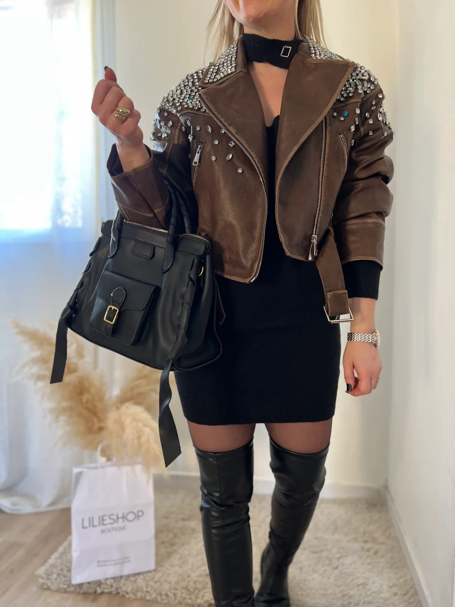 LA ROBE PULL FÉMININE NOIR - Image 2